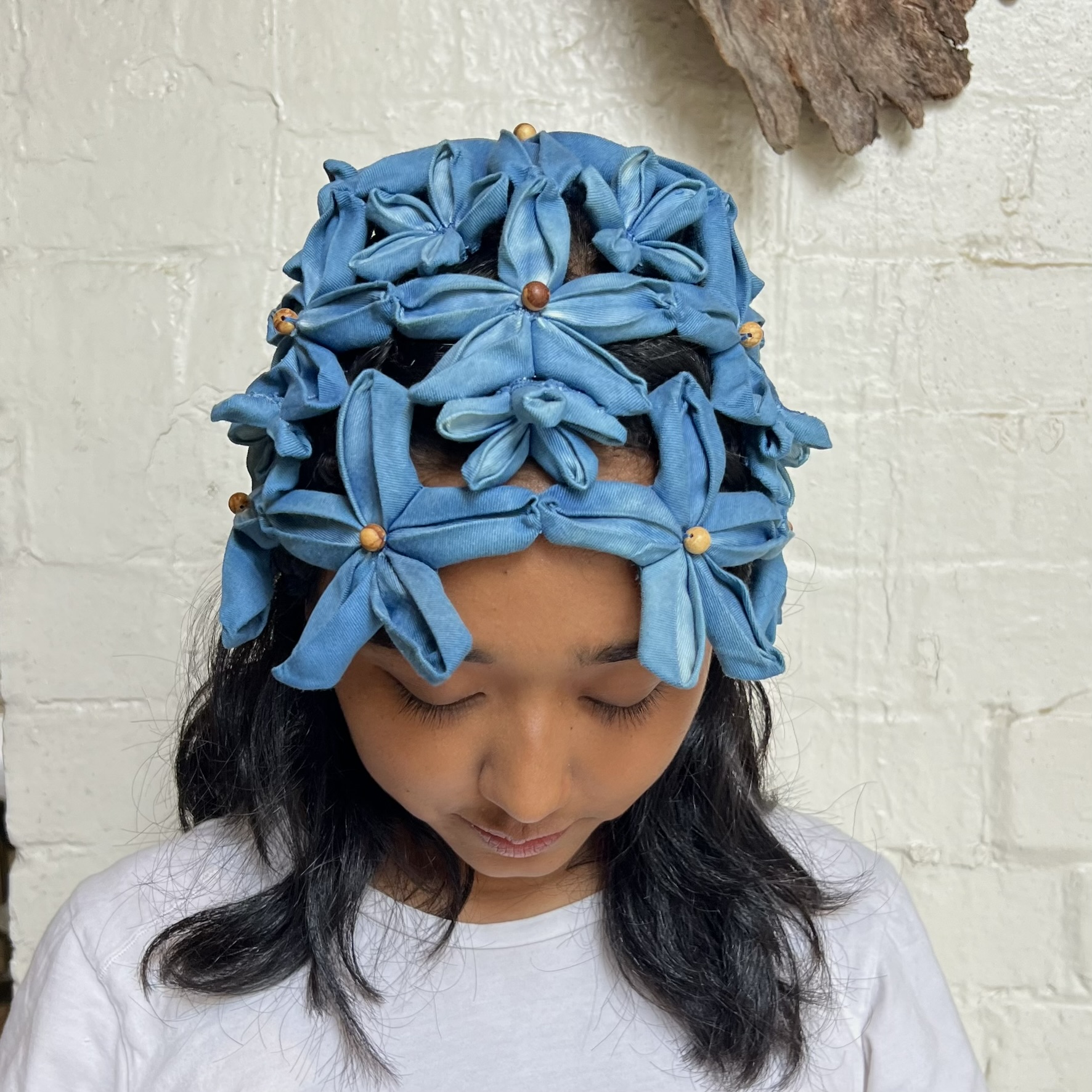 Kanzashi Hat - Indigo Blue - Image 3